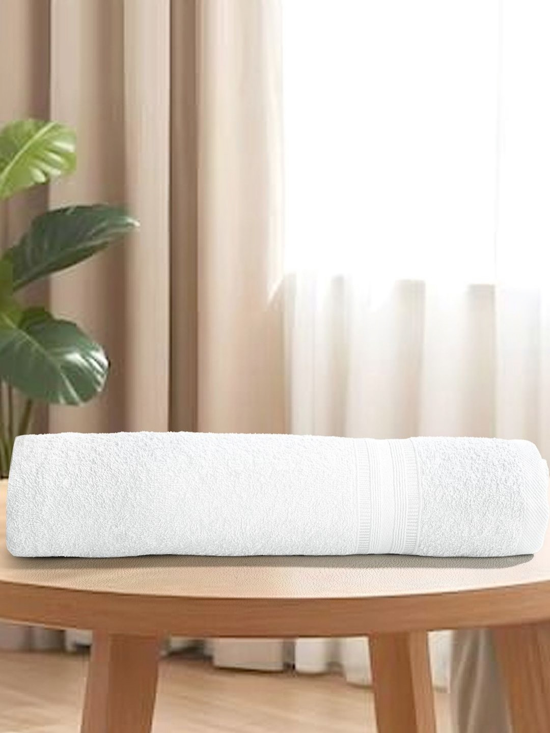 HotGown White Cotton 400 GSM Super Absorbent Bath Towel