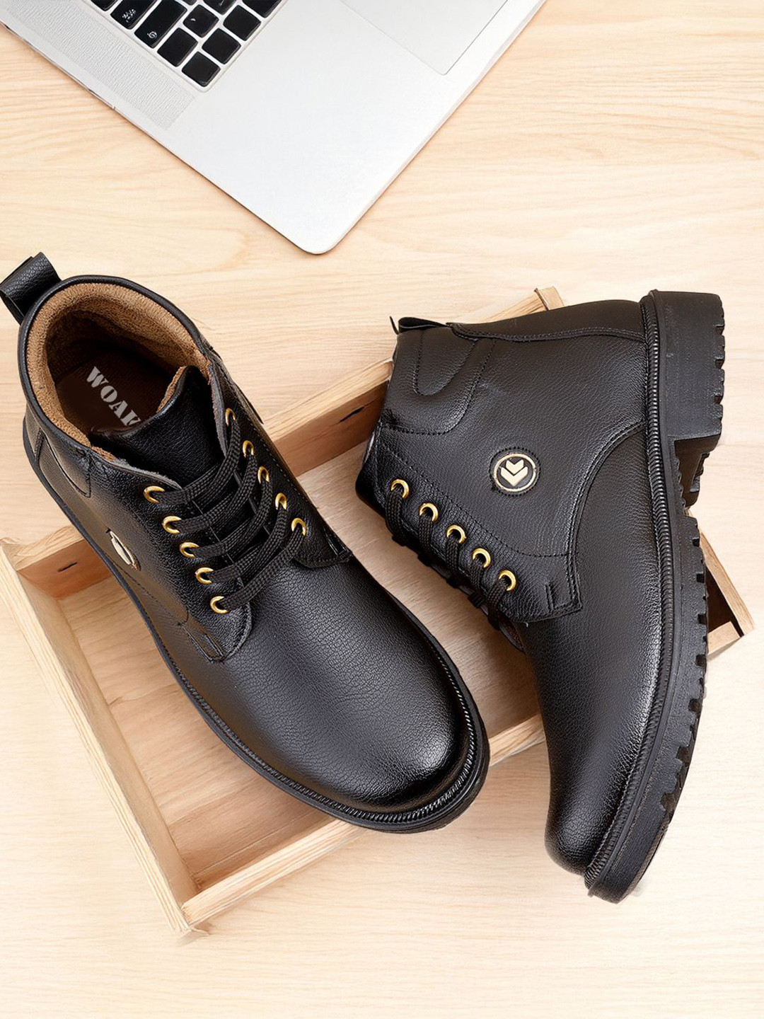 Woakers Men Leather Regular Boots