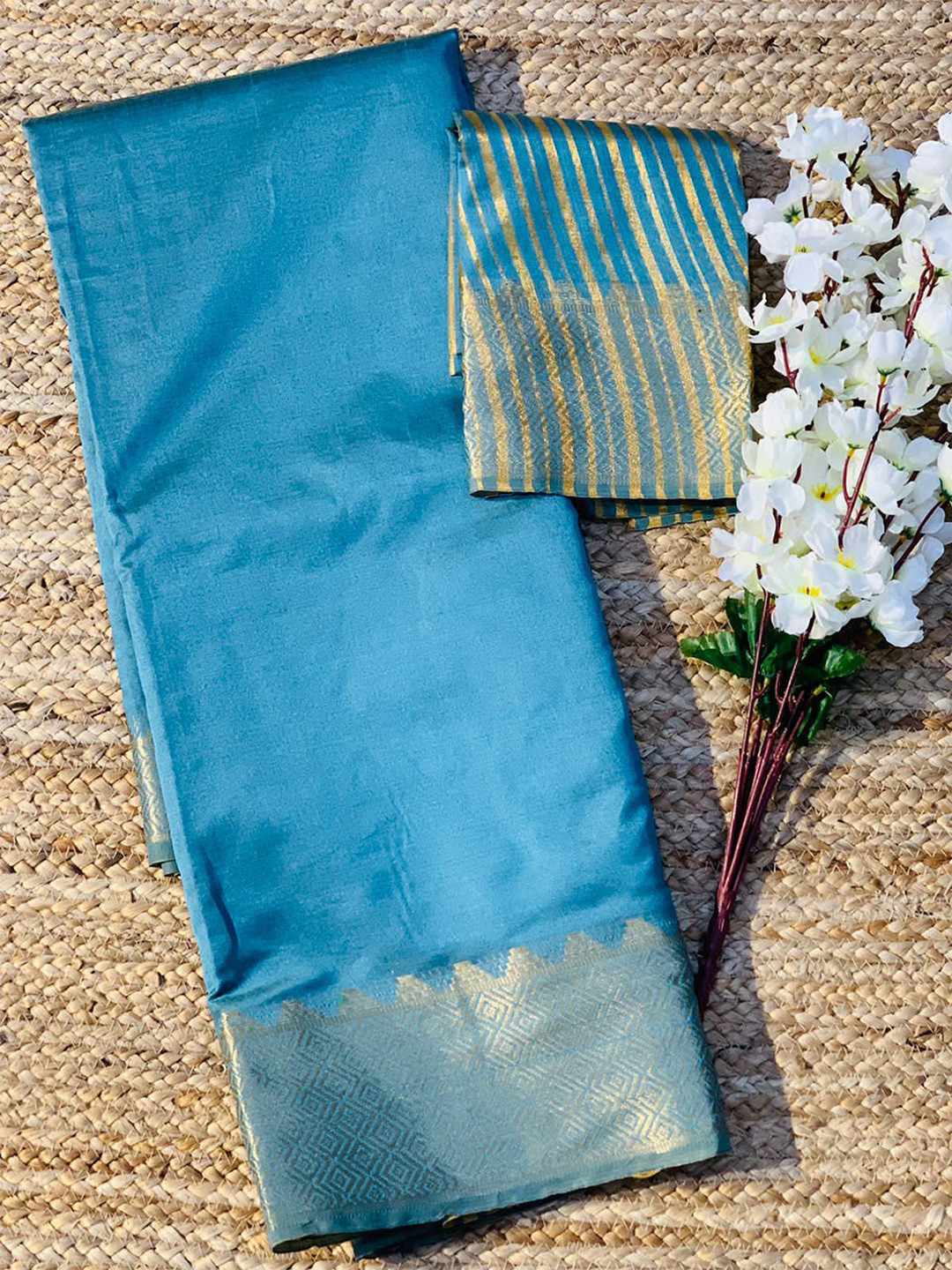 Afierosi Zari Silk Cotton Narayan Peth Saree