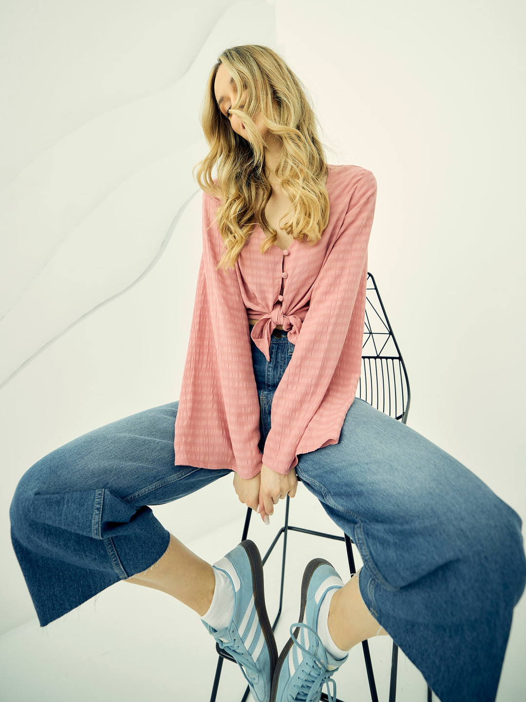 Virgio Women Jayden Blue Straight Flared Denims Jeans