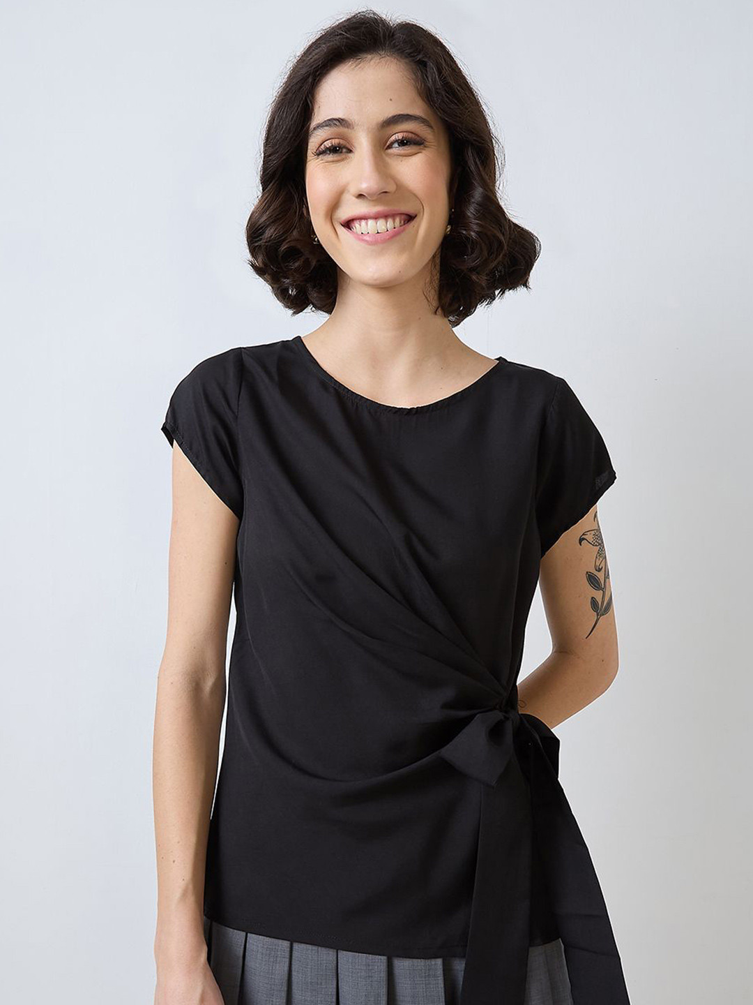 SZN Side-Tie Wrap Top