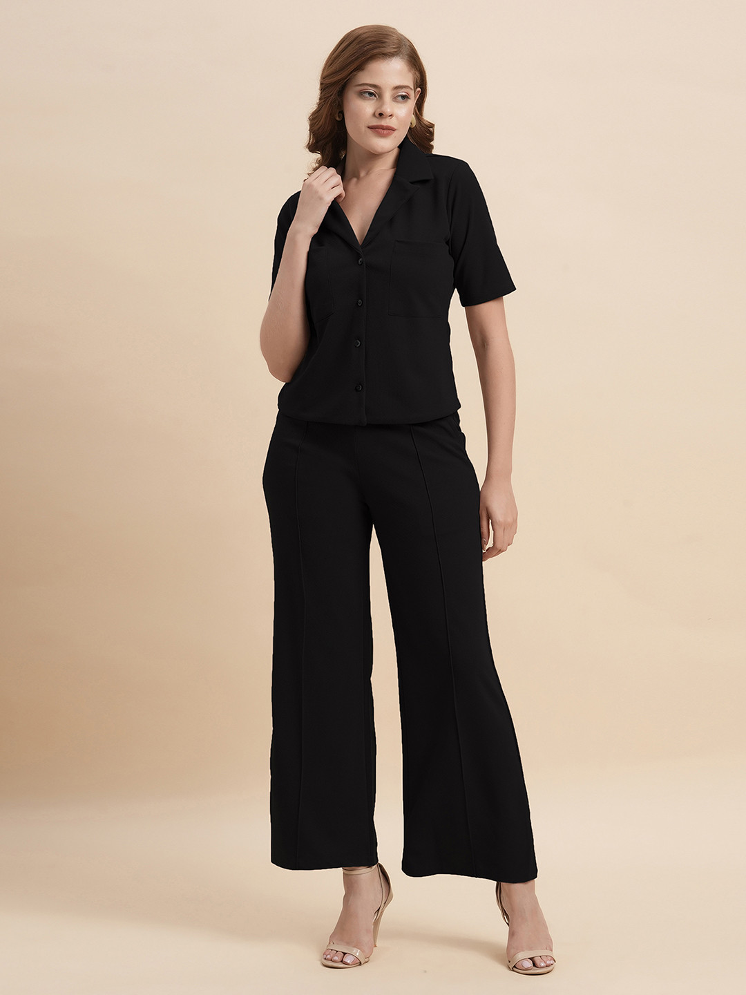 Moda Rapido Lapel Collar Neck Shirt With Trouser