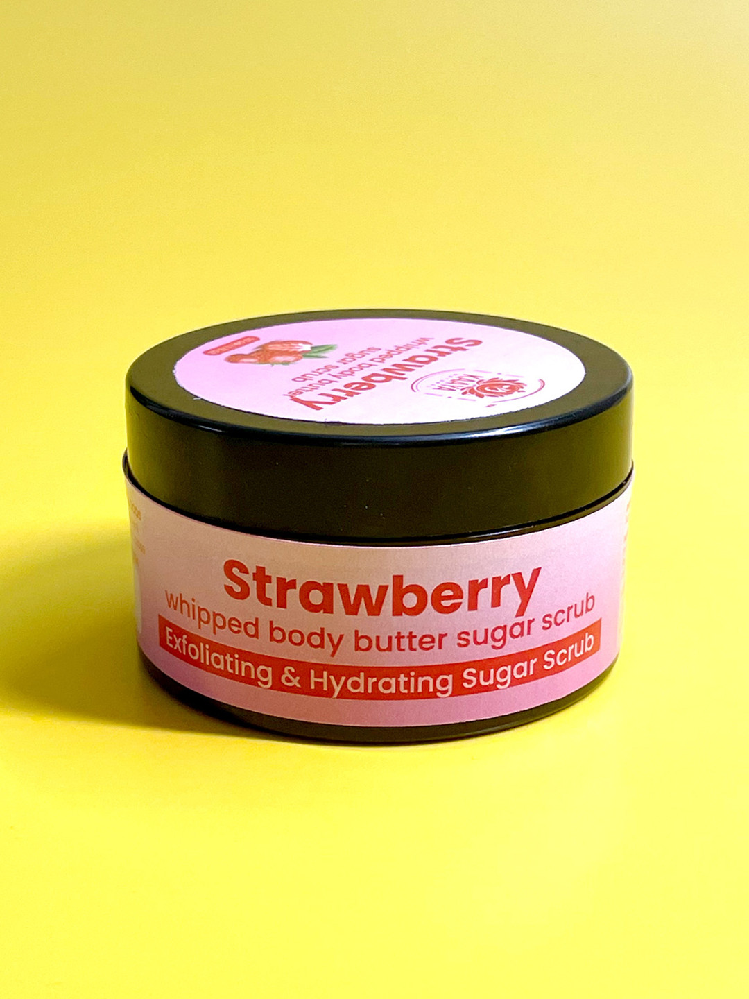 Kaaya Natural Strawberry Whipped Body Butter Sugar Scrub With Shea Butter - 50 g
