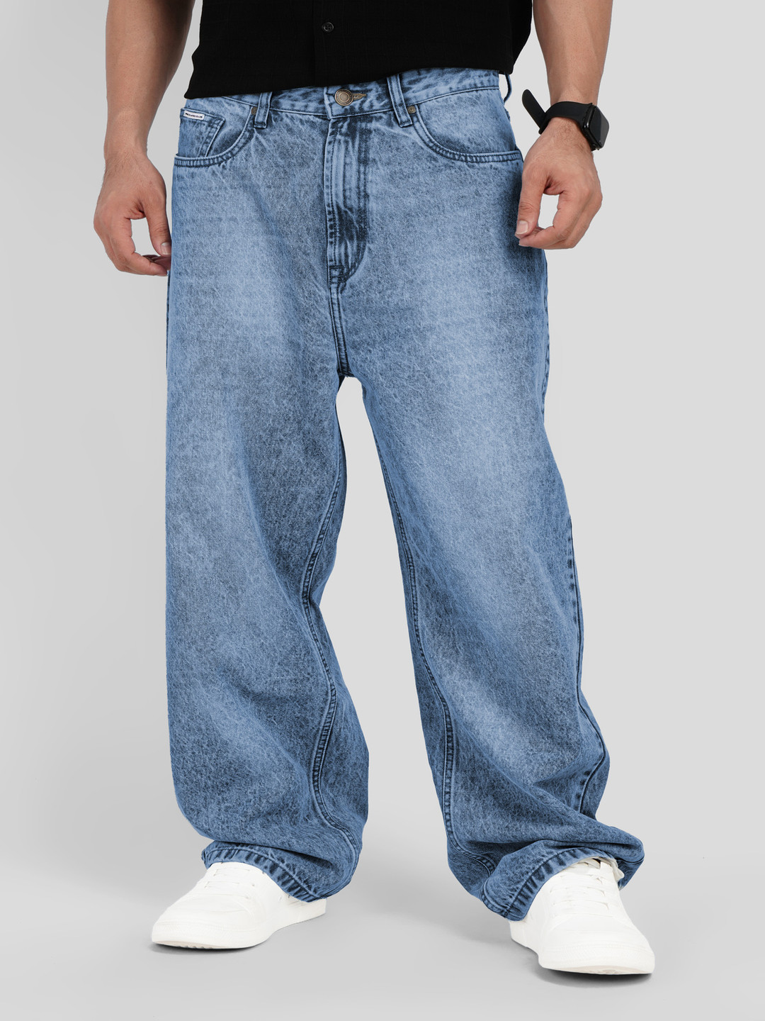 Underrated Club Men Light Fade Baggy Jeans