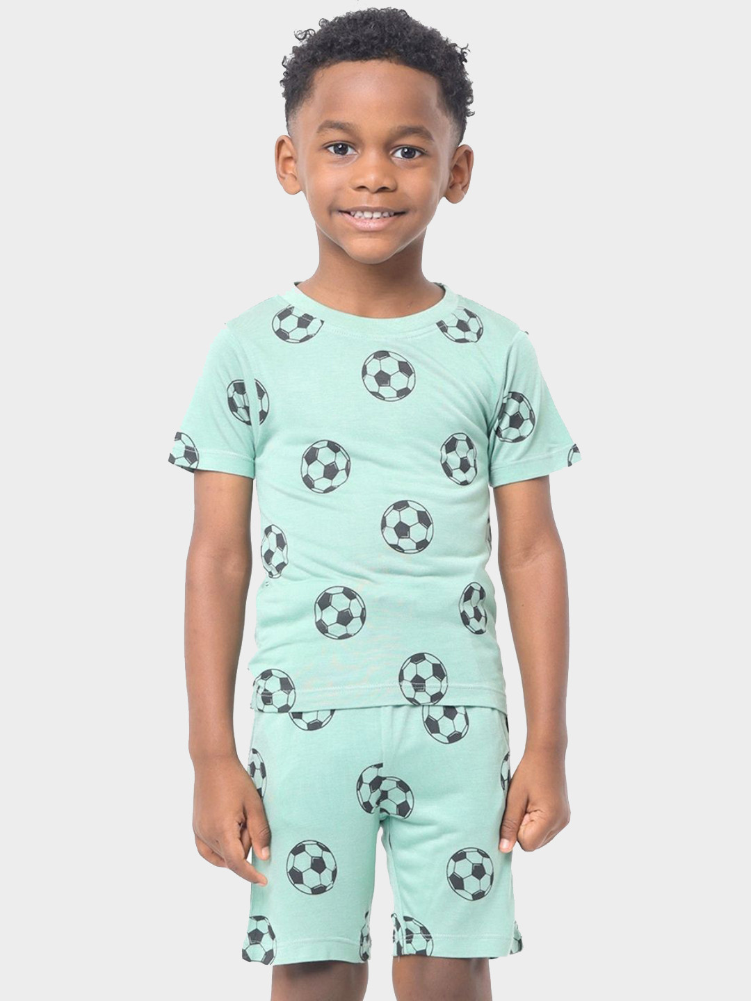 Nuego Kids Boys All Over Print Cotton Blend T-Shirt with Shorts Night Suit