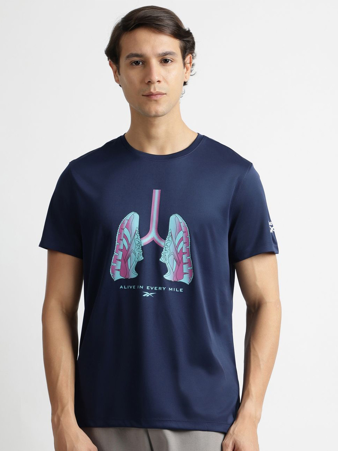 Reebok Lungs Printed Crew Neck T-Shirt