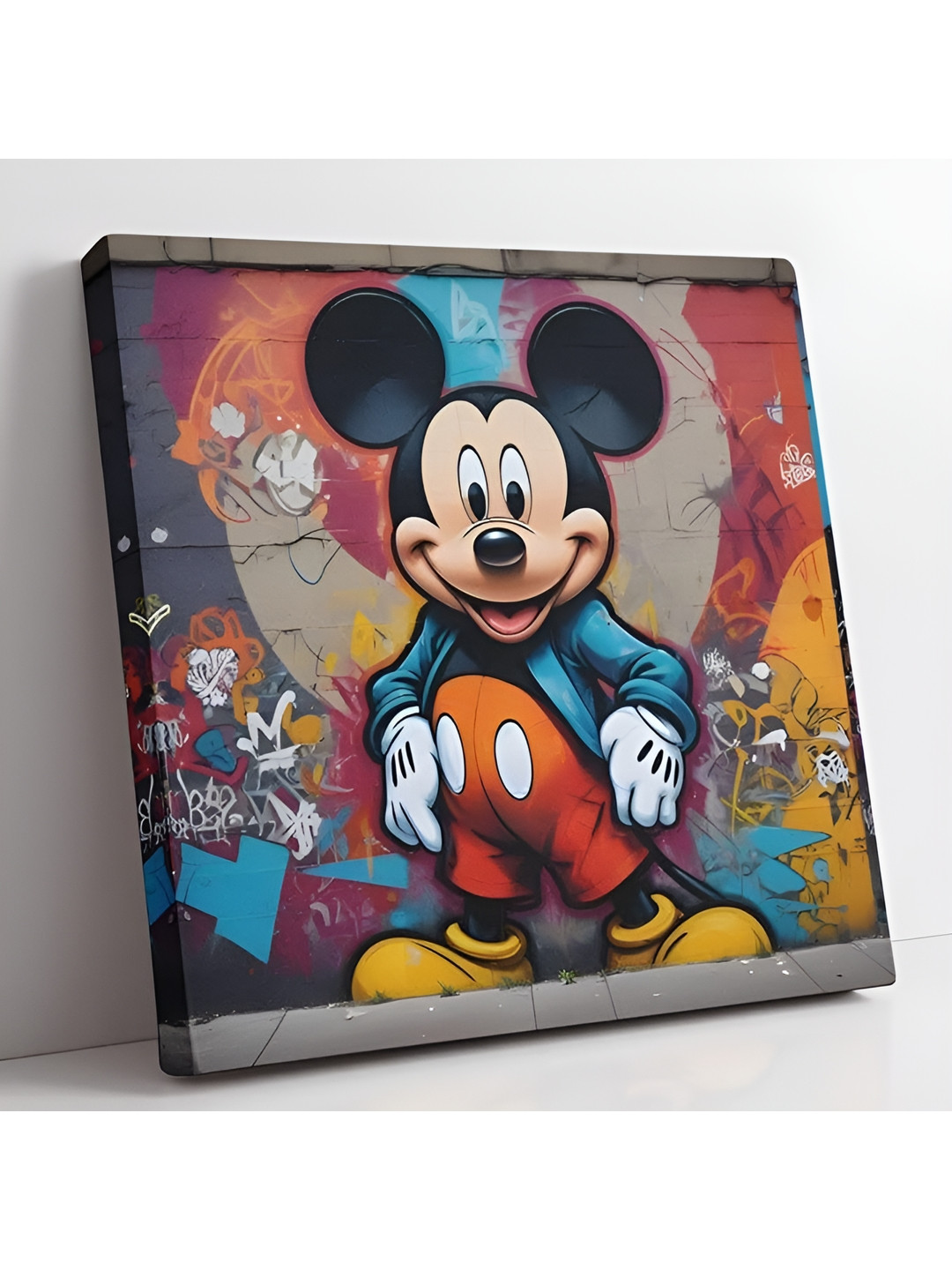 Indianara Blue & Brown 1 Piece Canvas Cartoon Characters Wall Paintings