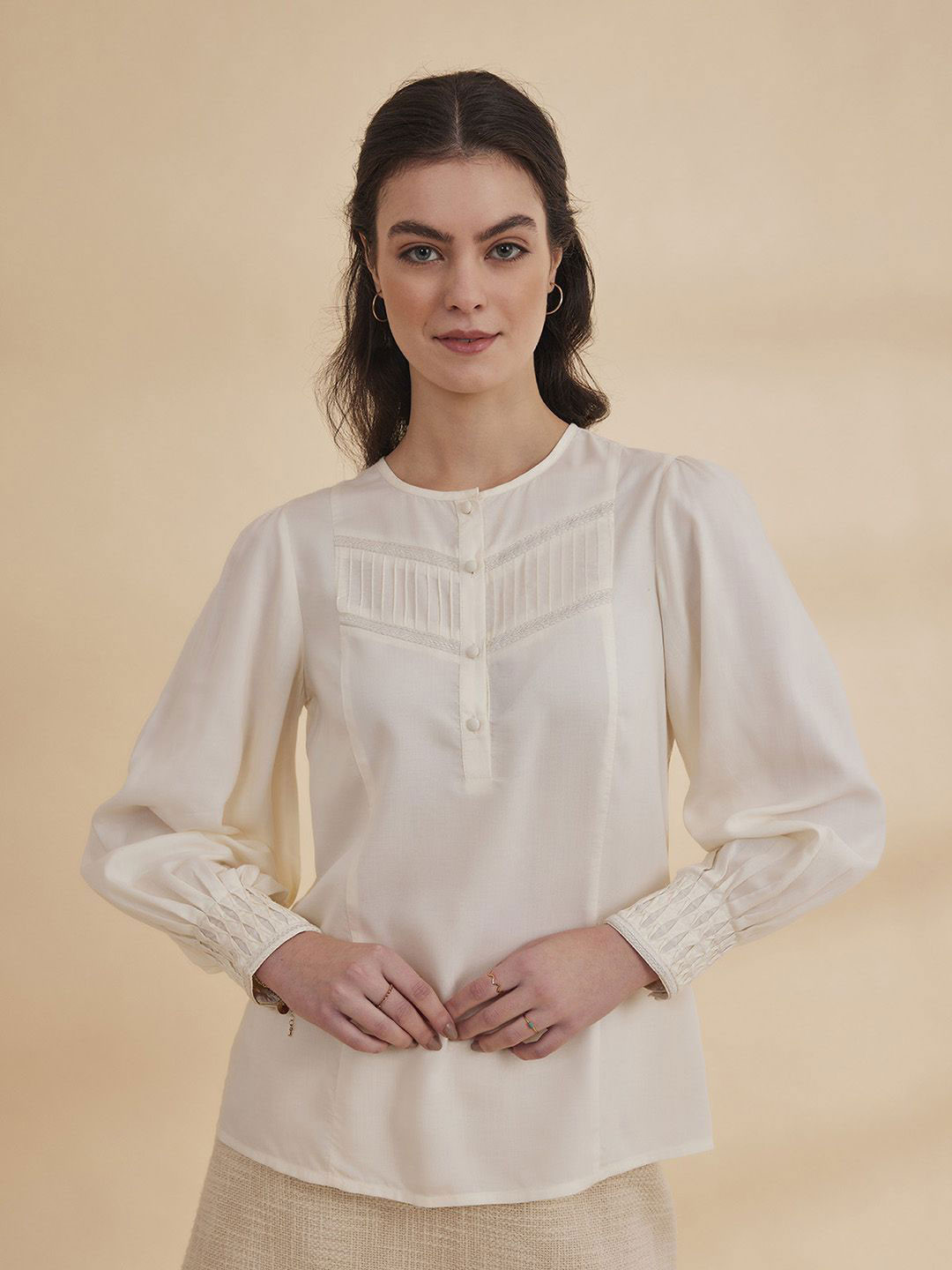 B77 Embroidered Bamboo Top