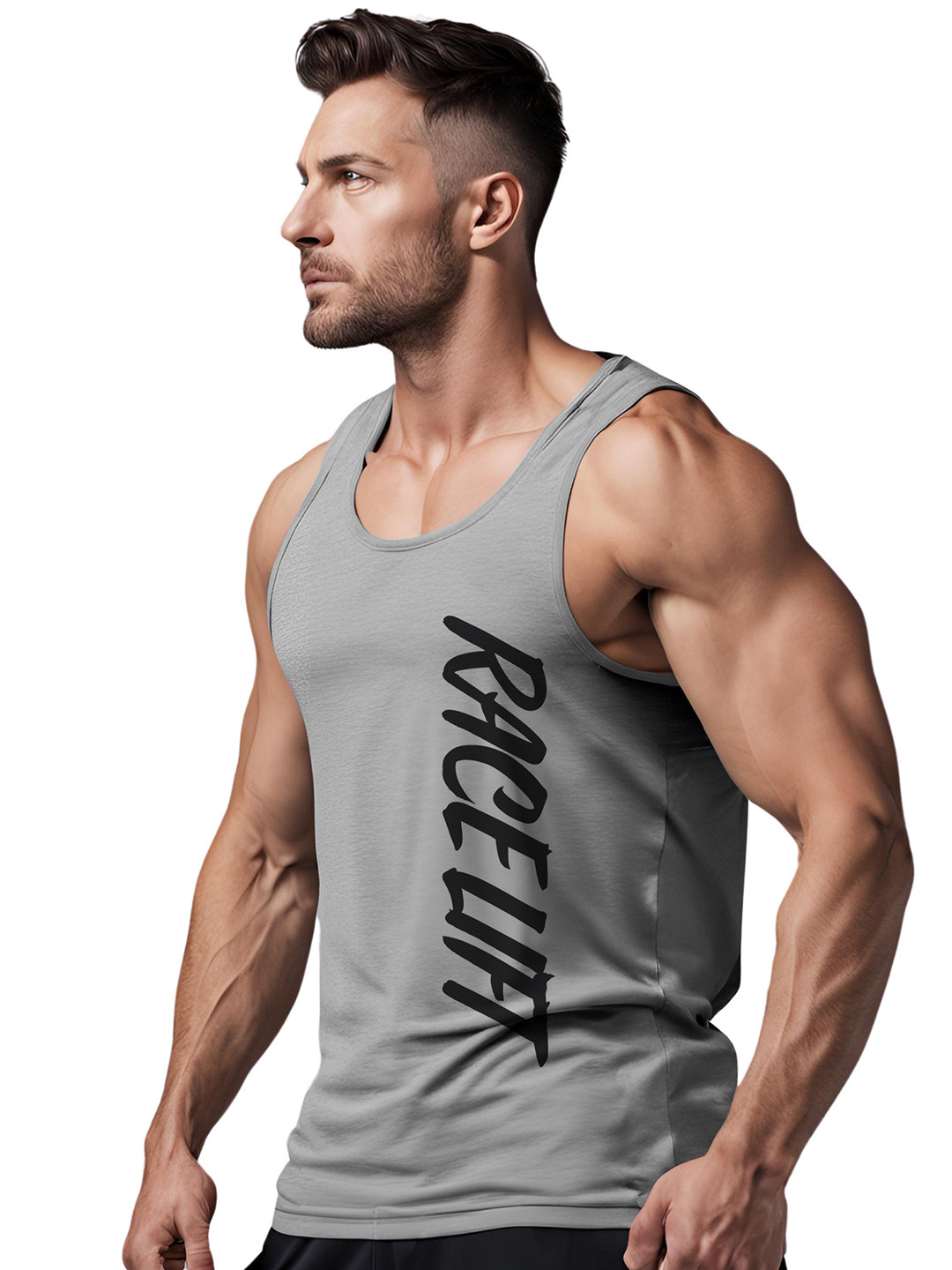 3Colors Printed InnerwearVests VEST-NCUT-RACELIFT-GREY_M