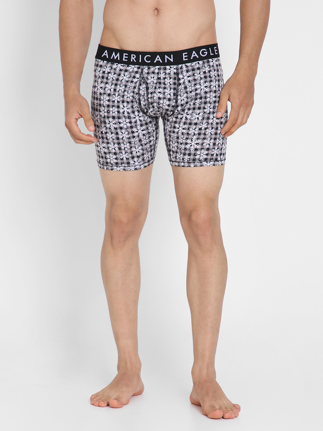 AMERICAN EAGLE OUTFITTERS Men Printed O Snow Plaid Classic Boxer Brief