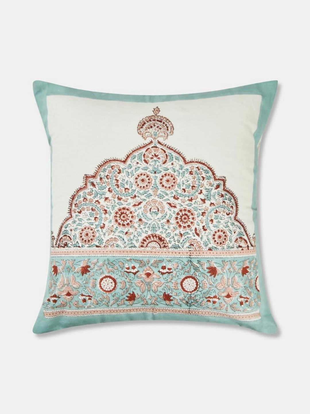 Fabindia Standalone Blue And White Ethnic Motifs Square Cotton Cushion Covers