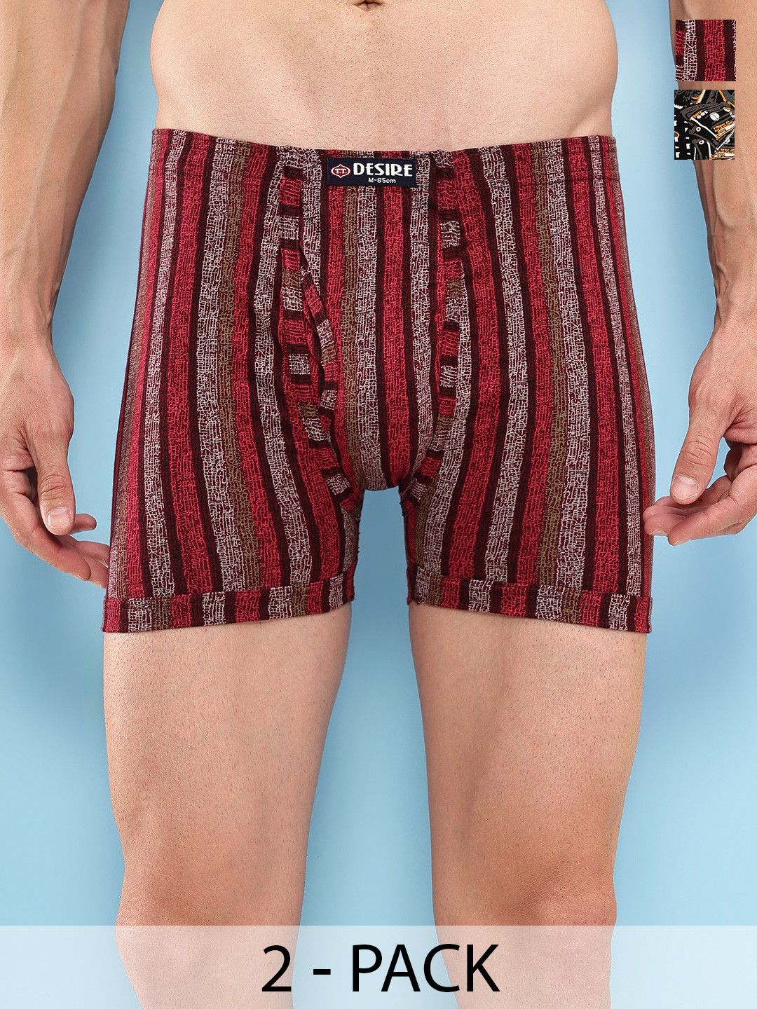 T.T. Pack Of 2 Assorted Trunks DES_PRNT_LNG_IE_PO2_DBRN-MRN_95