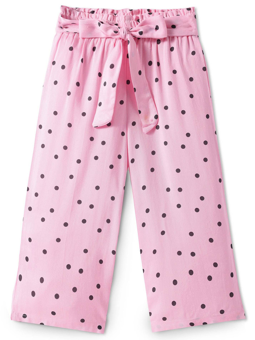CrayonFlakes Girls Polka Dot Printed Palazzos