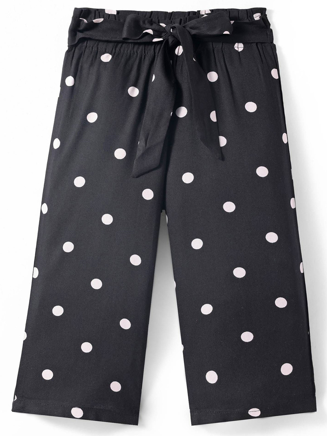 CrayonFlakes Girls Polka Dot Printed Palazzos