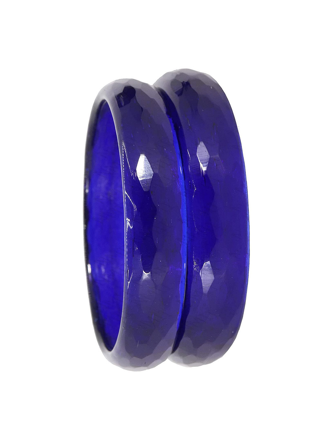 ZULKA Set Of 2 Glossy Finished Textured Bangles