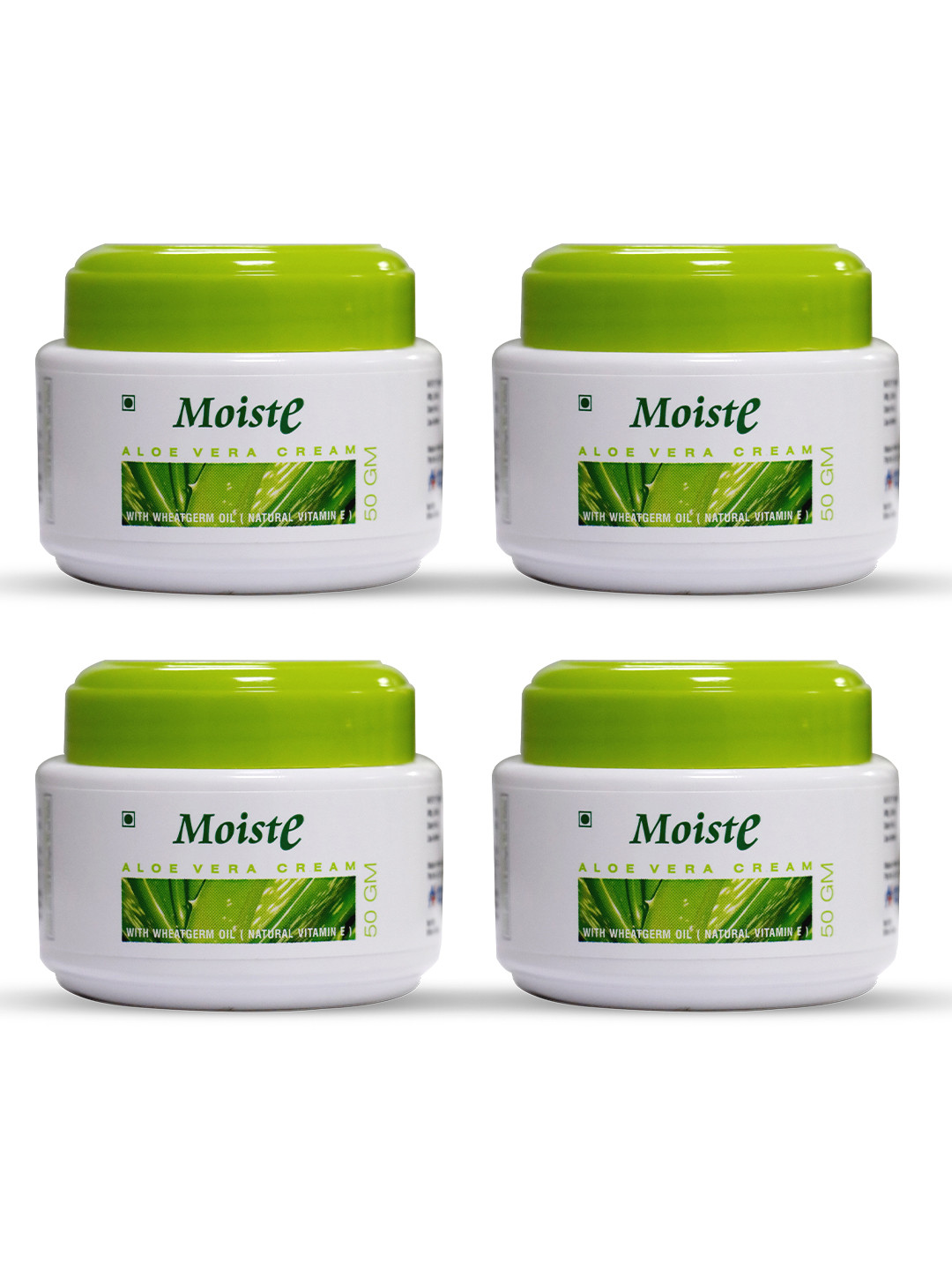 Moiste Pack of 4 Aloe Vera Moisturizer Cream- 50g Each