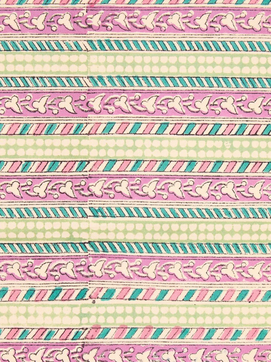 Fabindia Roma Pink & Yellow 6 Pieces Floral Printed Cotton Rectangle Table Placemats