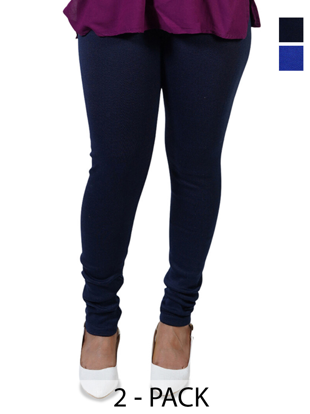 URBAN KANYA 2-Pcs Mid-Rise  Churidar-Length Leggings