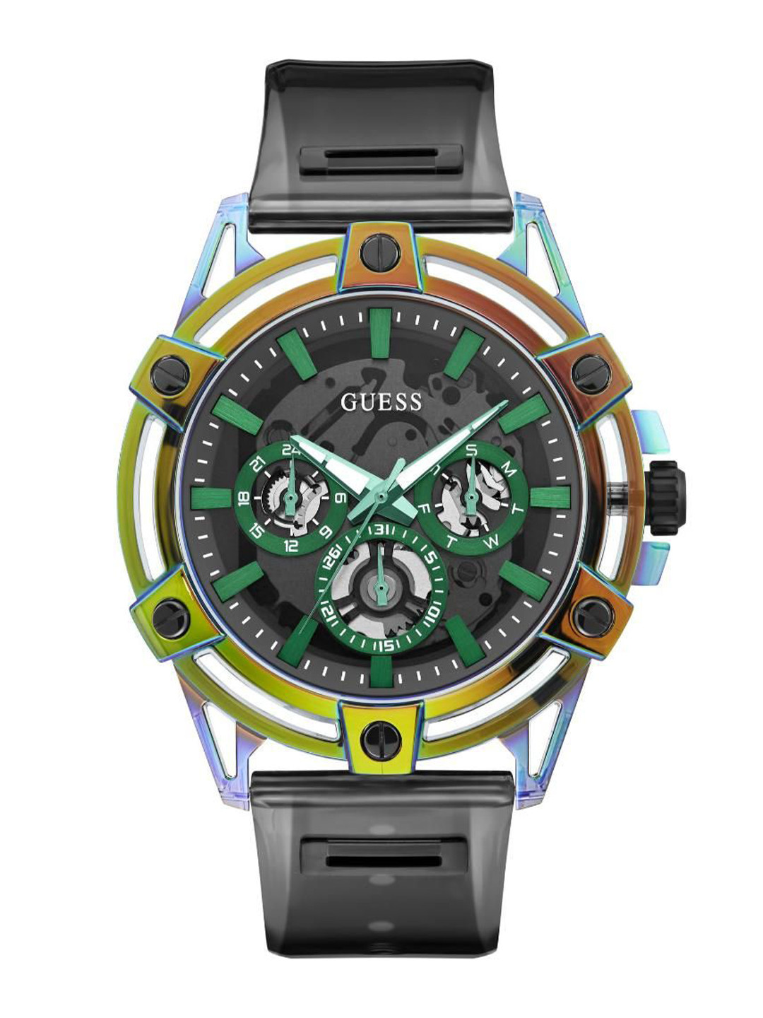 GUESS Men Brass Dial & Straps Analogue Watch GW0806G5