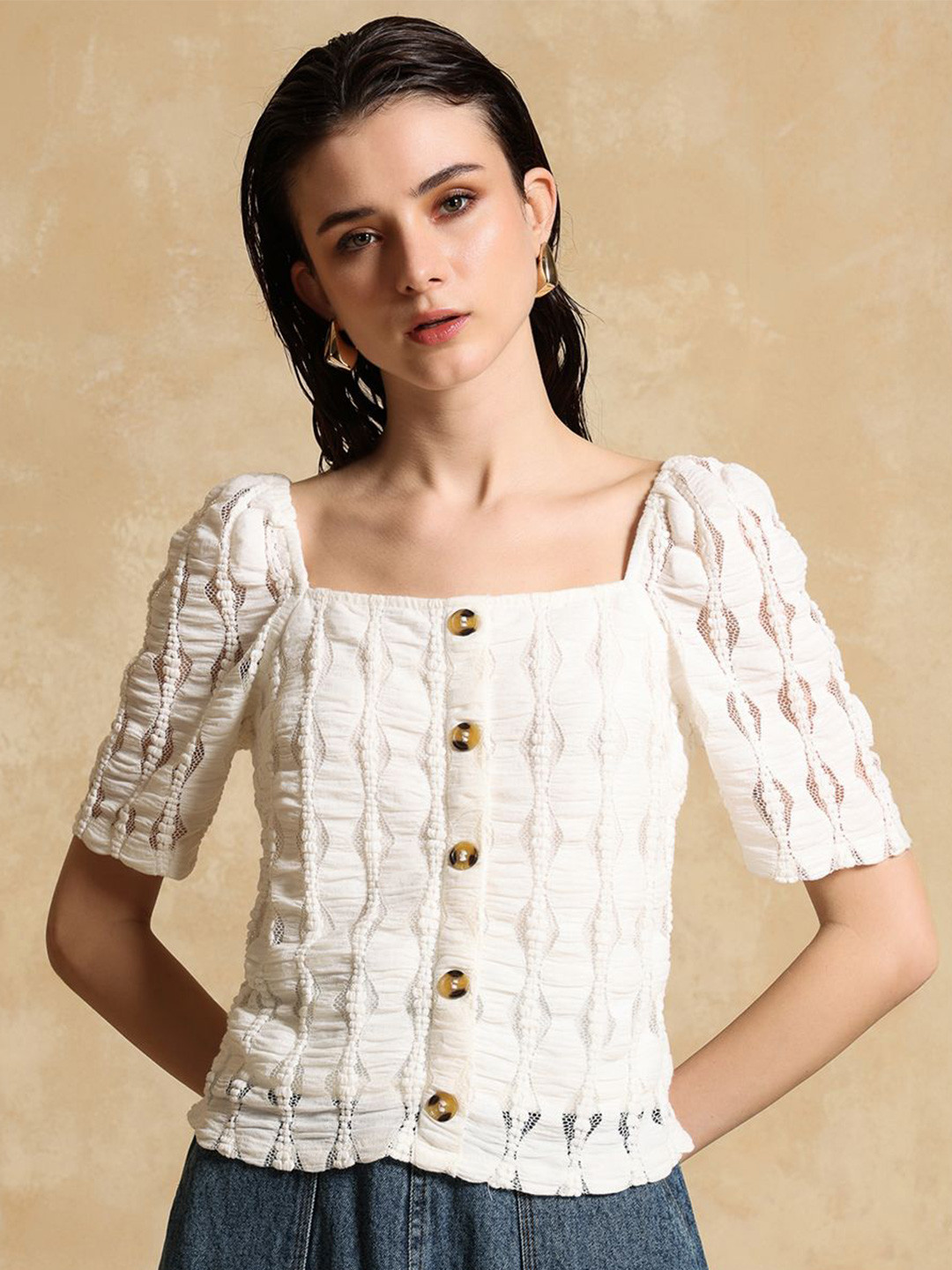 Kazo Women Self Design Luna Top