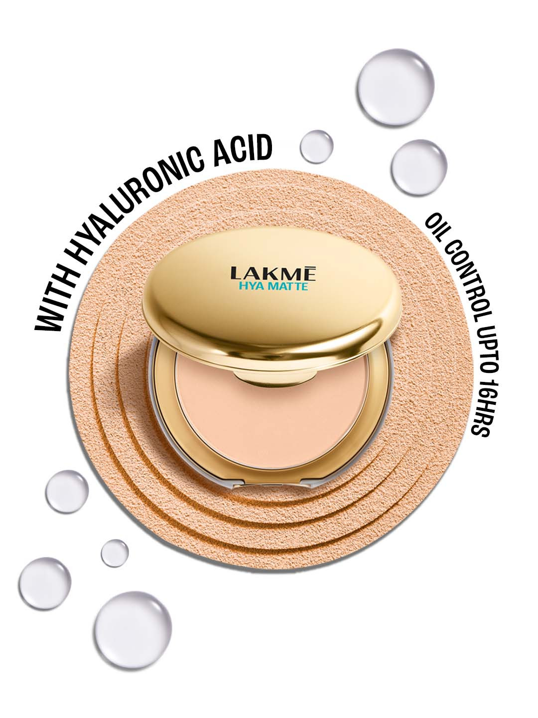 Lakme 9to5 Hya Matte Pressed Powder With Hyaluronic Acid & 16Hr Oil Control 9g - Nude
