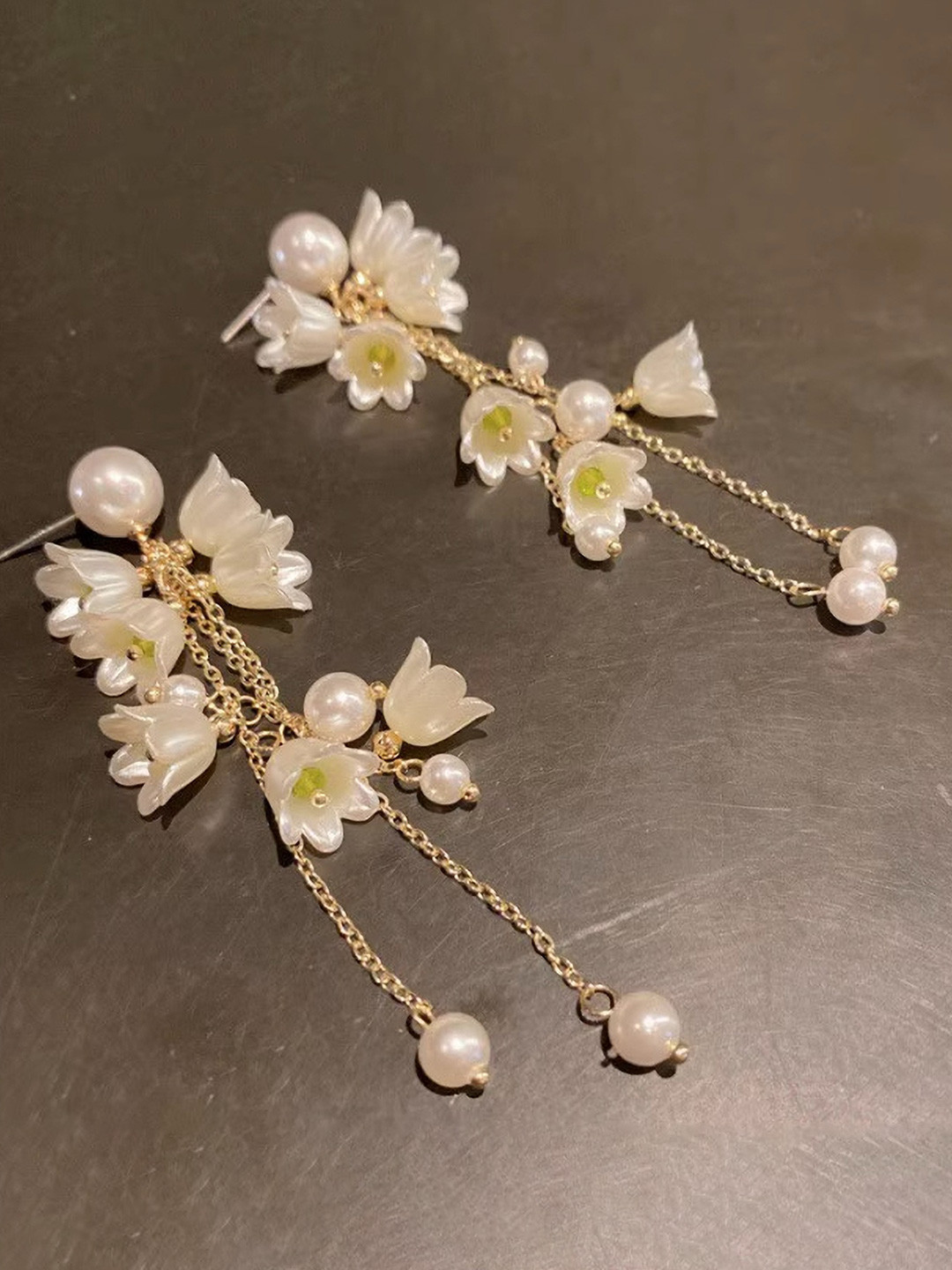 Celestique Contemporary Korean Long Drop Earrings