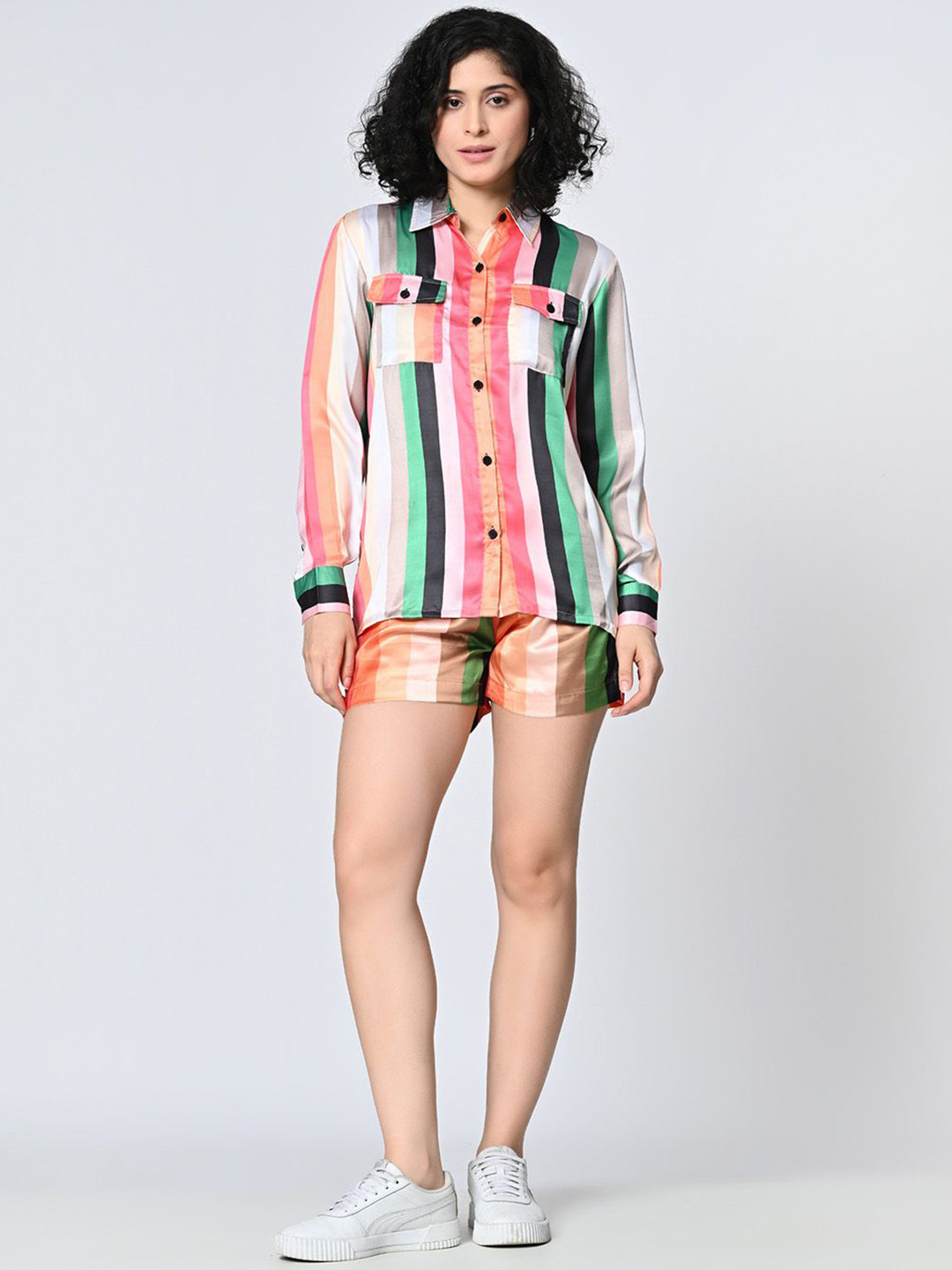 OWL MINK Striped Shirt With Trouser