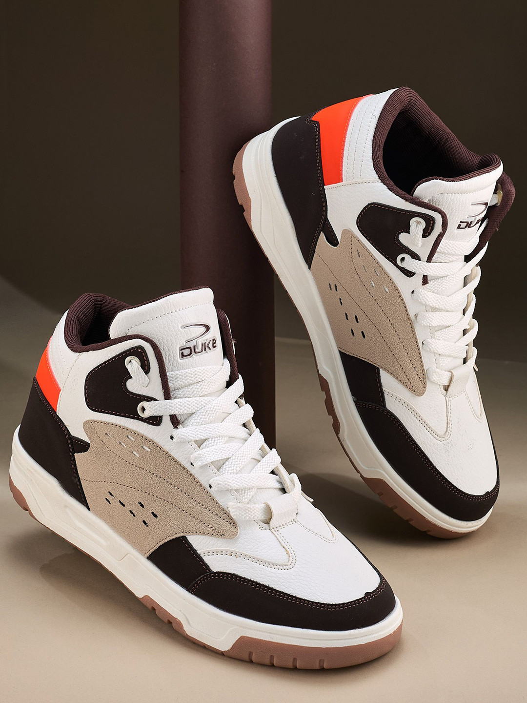 Duke Men Colourblocked High-Top Sneakers