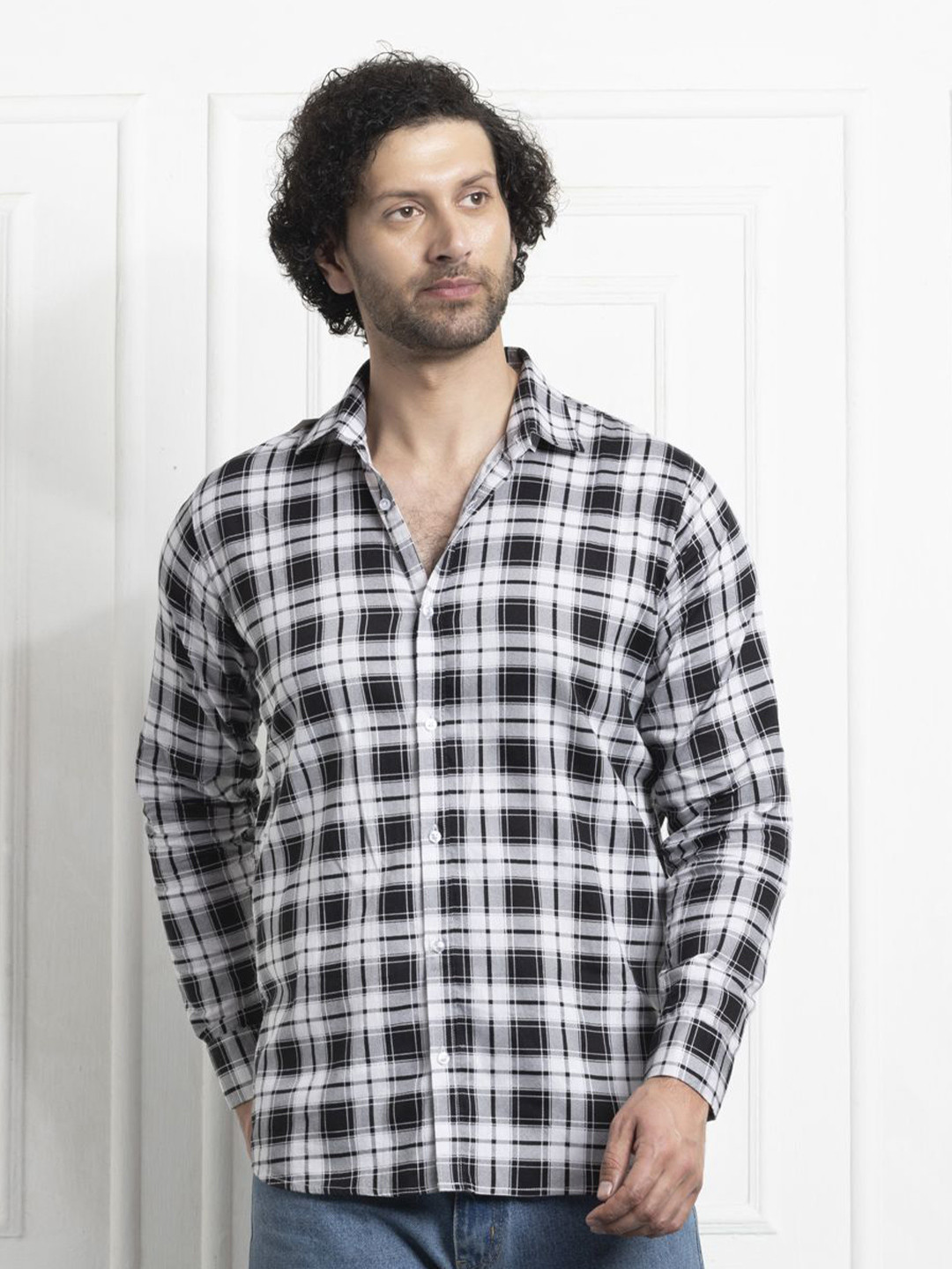 FILO HEVIS Men Tartan Checked Casual Shirt
