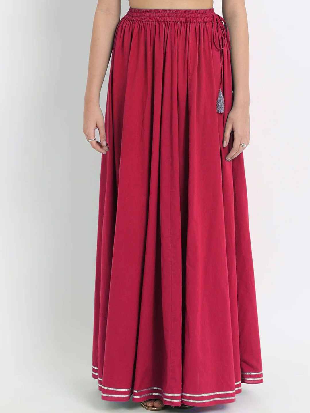 ATARAH Pure Cotton Flared Maxi Skirt