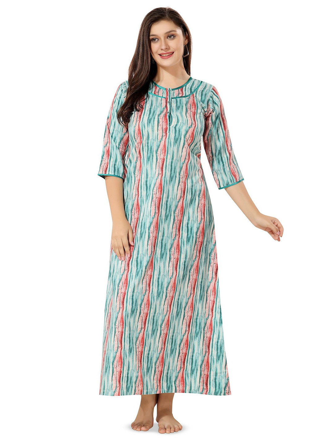 Piu Printed Maxi Nightdress