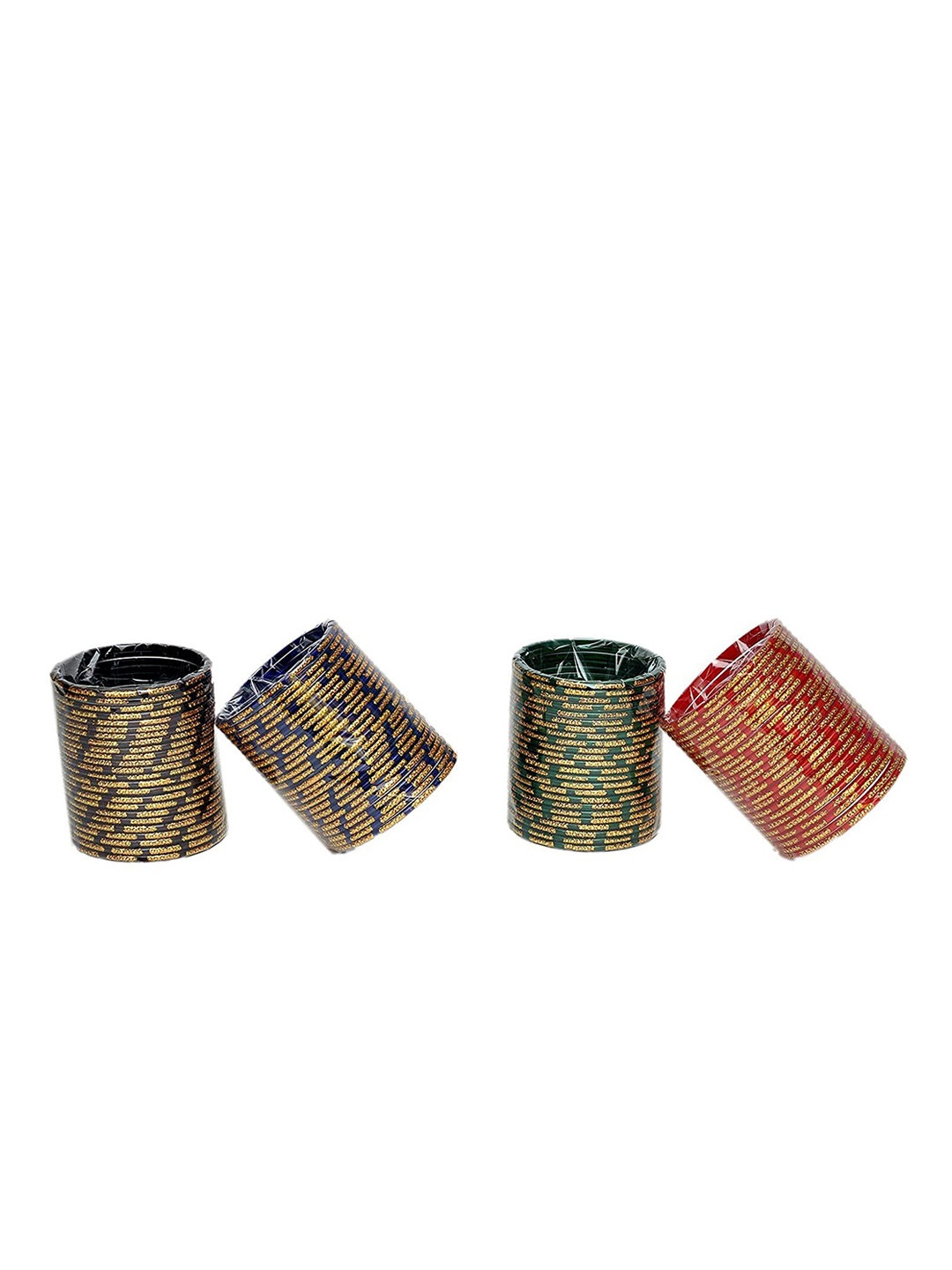 ZULKA Set Of 96 Jari Glass Bangles