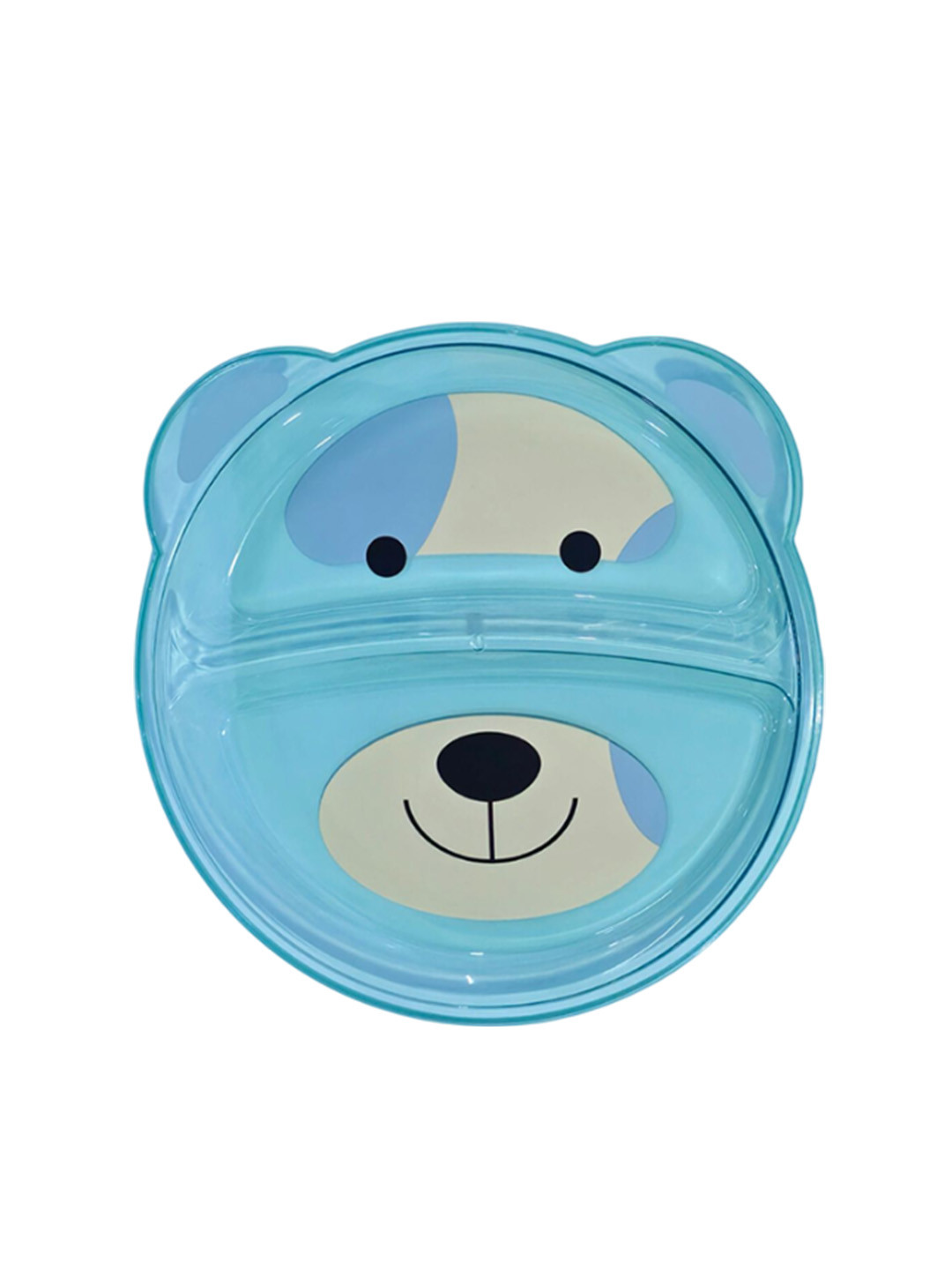 Adore Green Kids Teddy Designed Feeding Plate with Partition