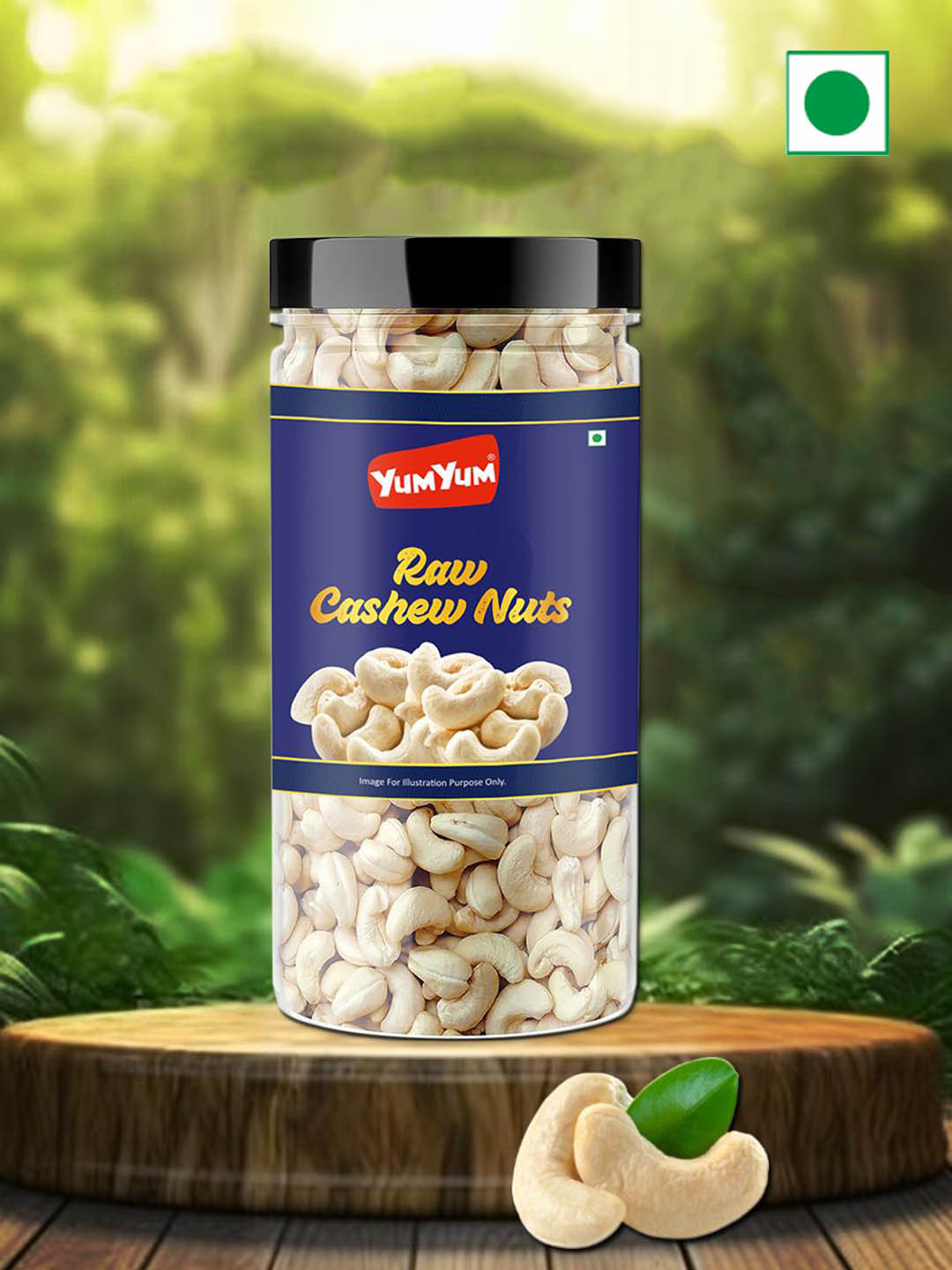 YUM YUM Whole W240 Raw Cashews Nuts - 500 g