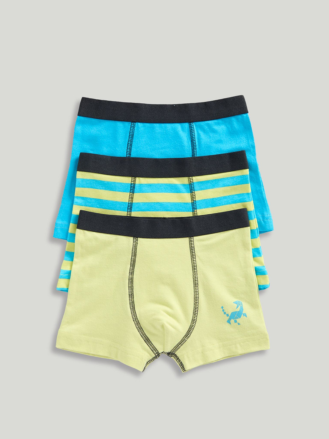 mothercare Boys Pack Of 3 Trunks LK987-Blue