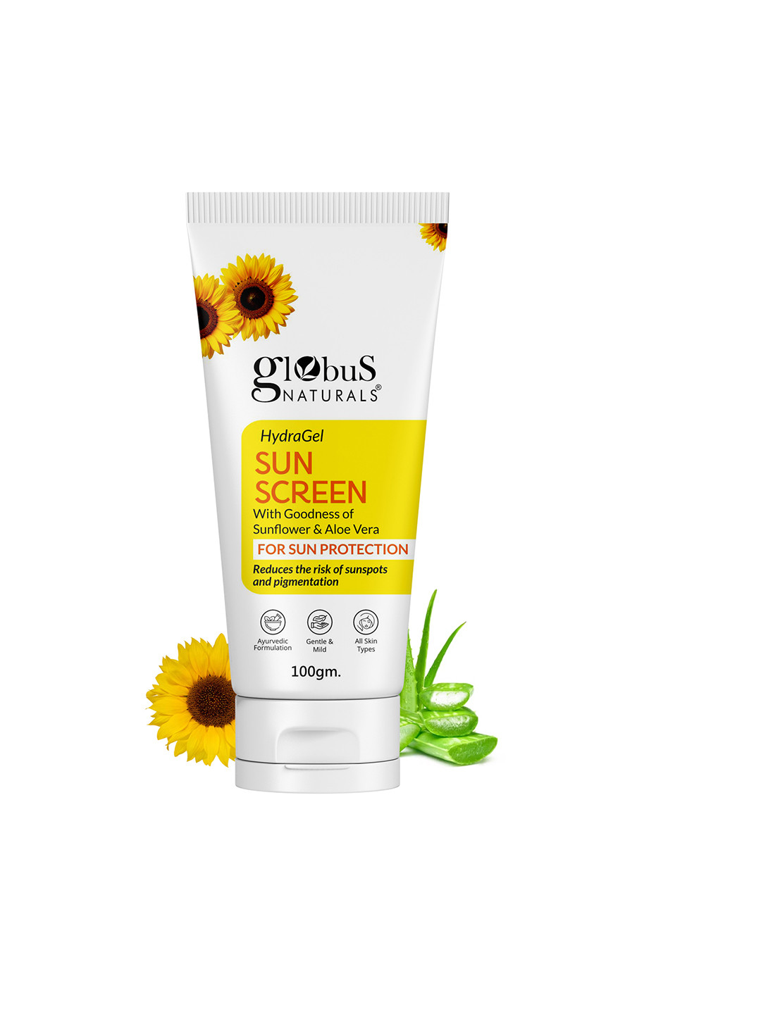 Globus naturals Hydra Gel Sunscreen With Aloe Vera - 100g