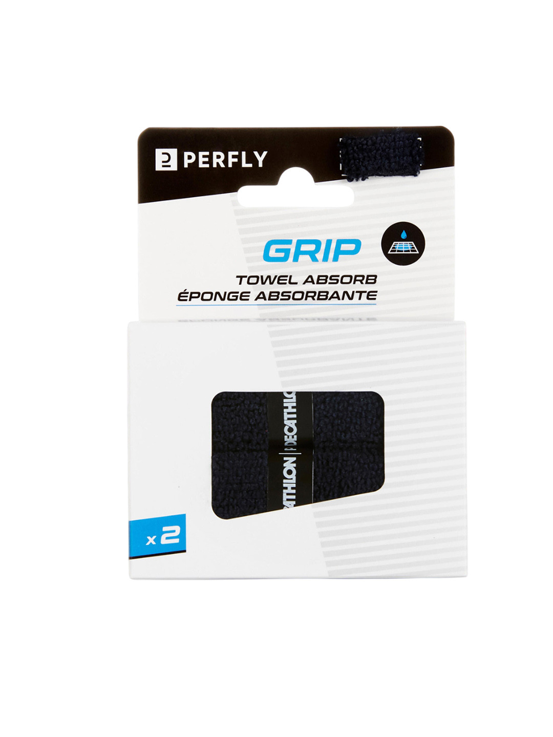 Decathlon PERFLY - 2Pcs Black Towel Grip Workout Accessories