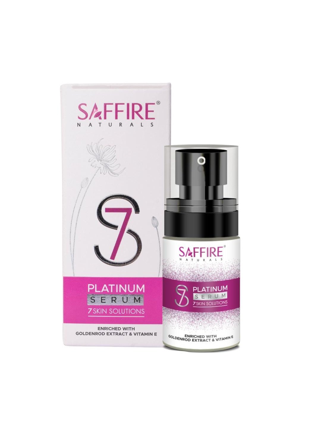 Saffire Naturals S7 Platinum Serum 7 In 1 Glowing & Acne Free Solution - 20 ml