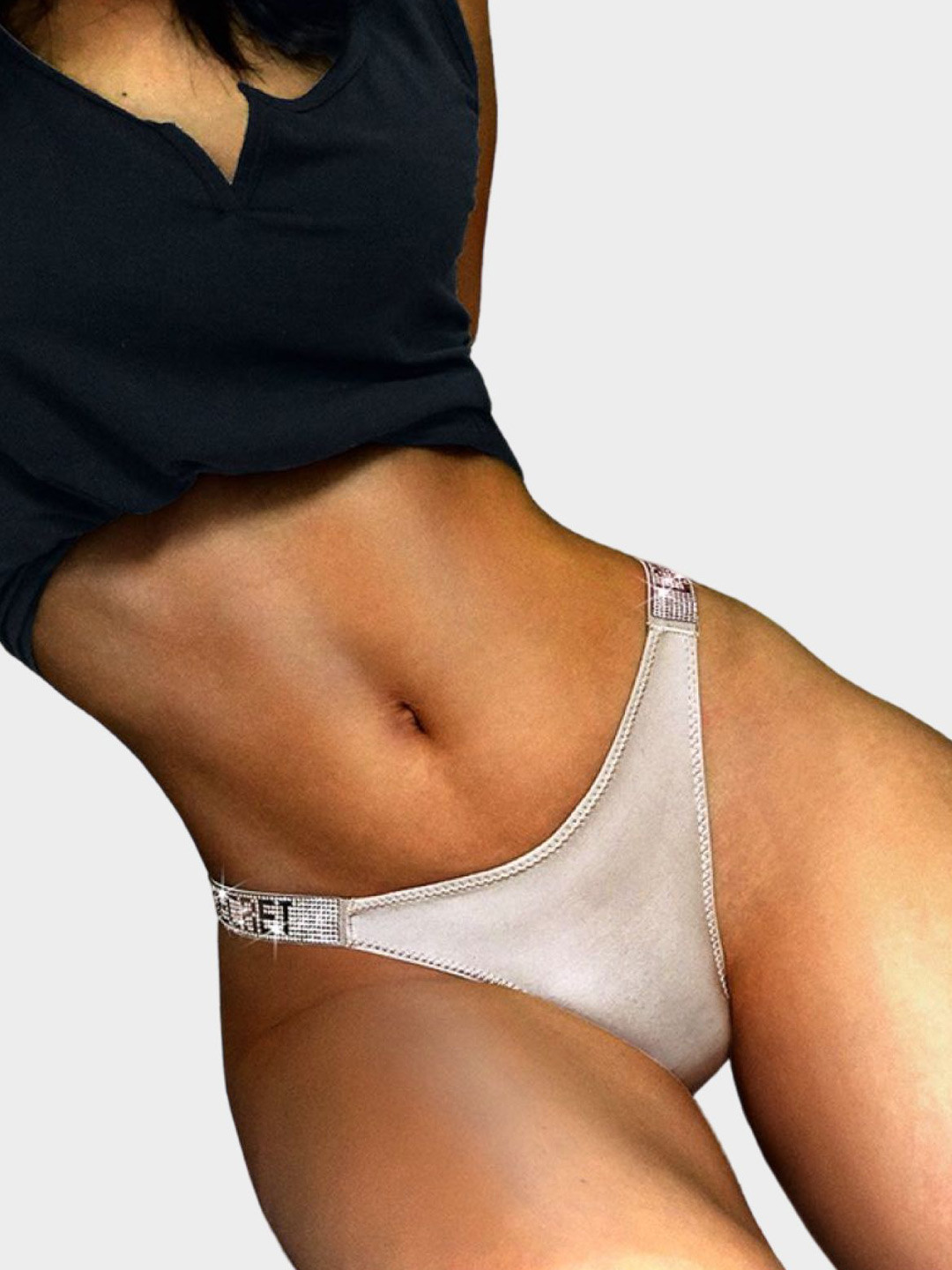 UR HIGHER SELF LS G String Black Brief