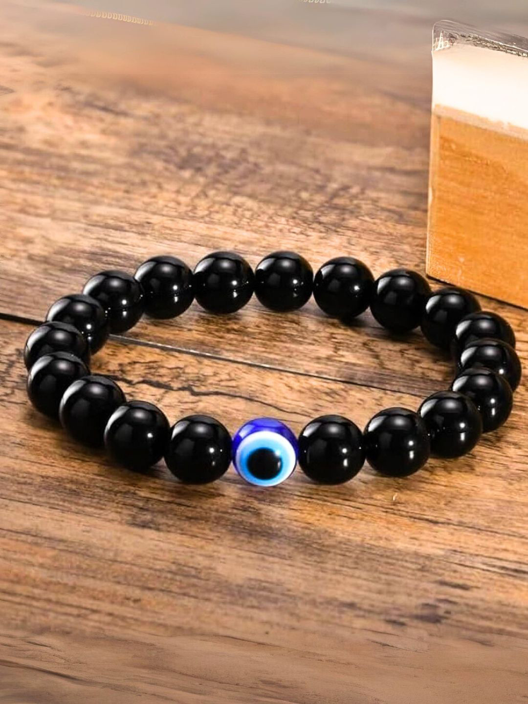 The Roadster Lifestyle Co Men Evil Eye Stretchable Bracelet