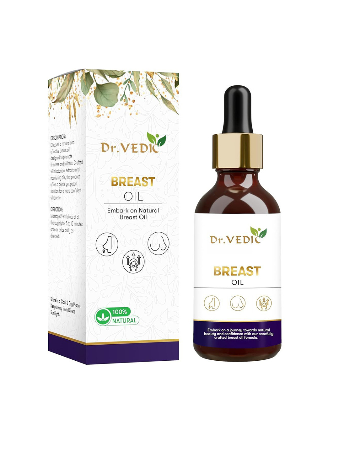 Dr Vedic Ayurvedic Herbs Natural Breast Oil - 50 ml