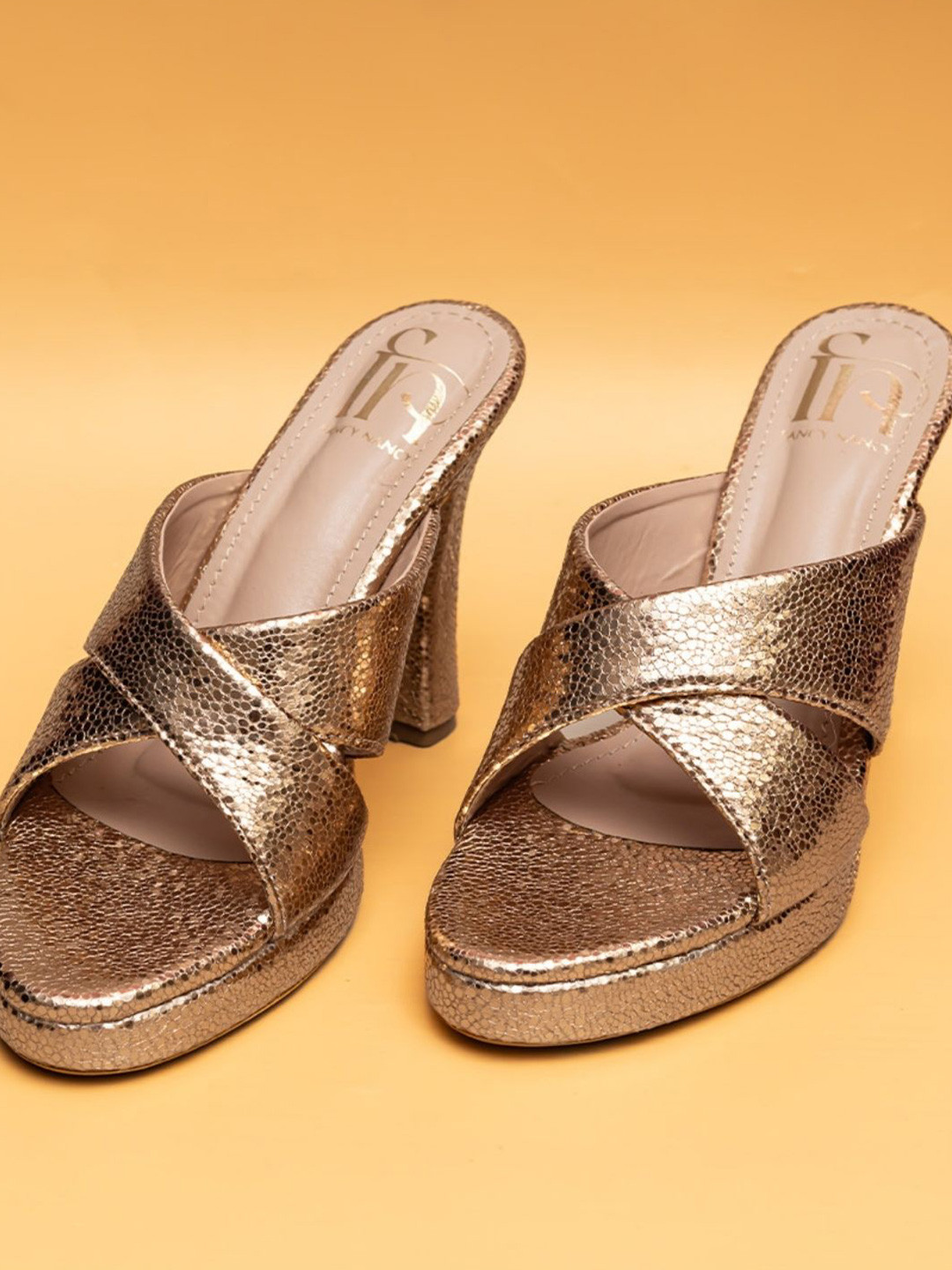 Fancy Nancy Embellished Block Sandals