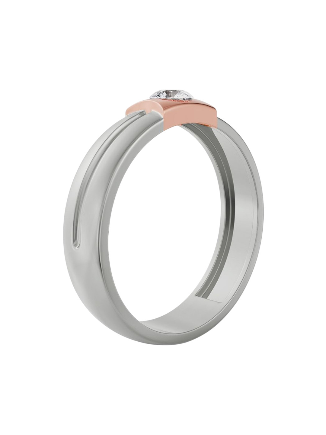 Emori Charming Solitaire Lab Diamond Band for Men in 14KT Gold