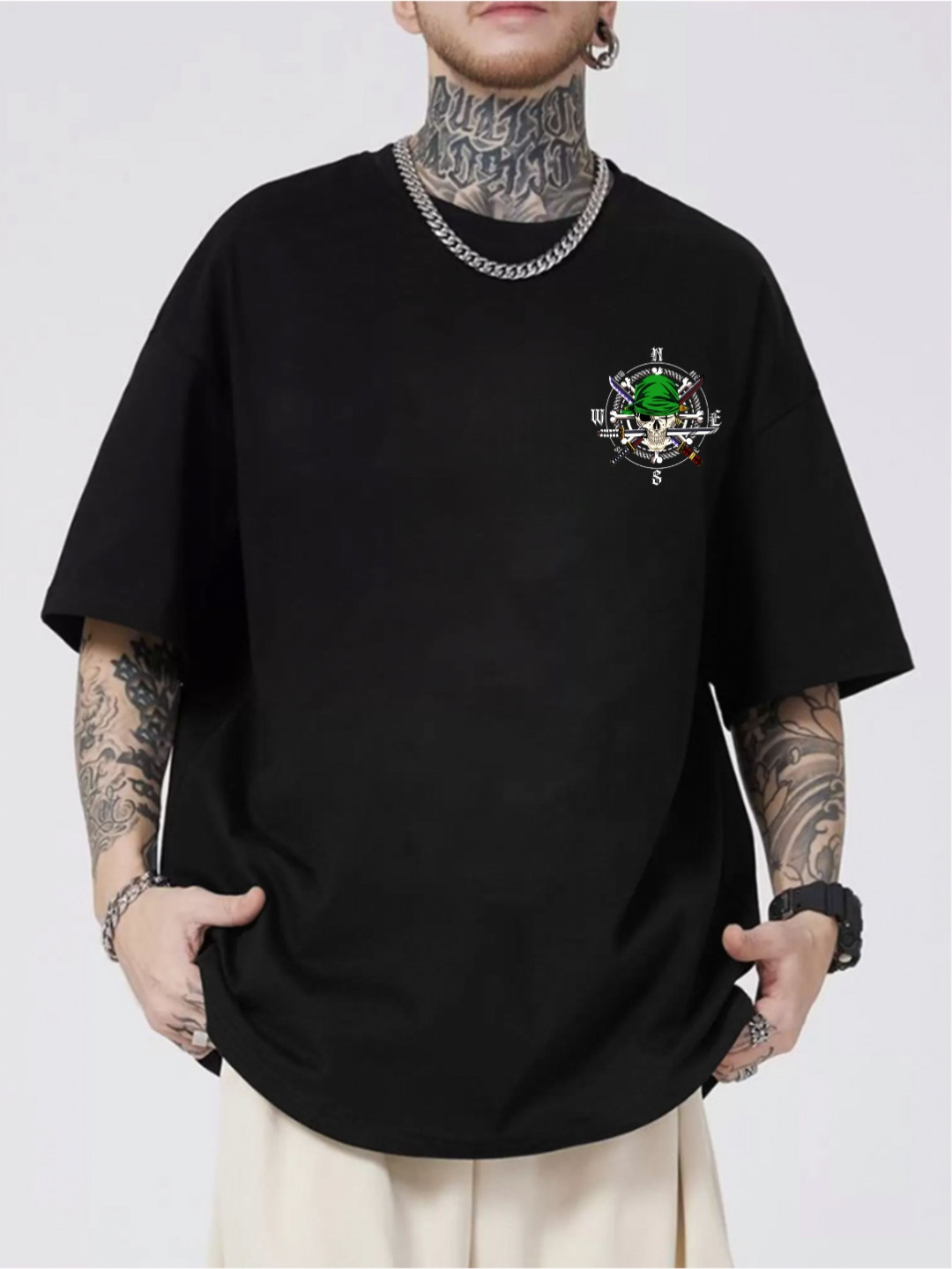 zentik Men Printed Abzorb Pockets T-shirt