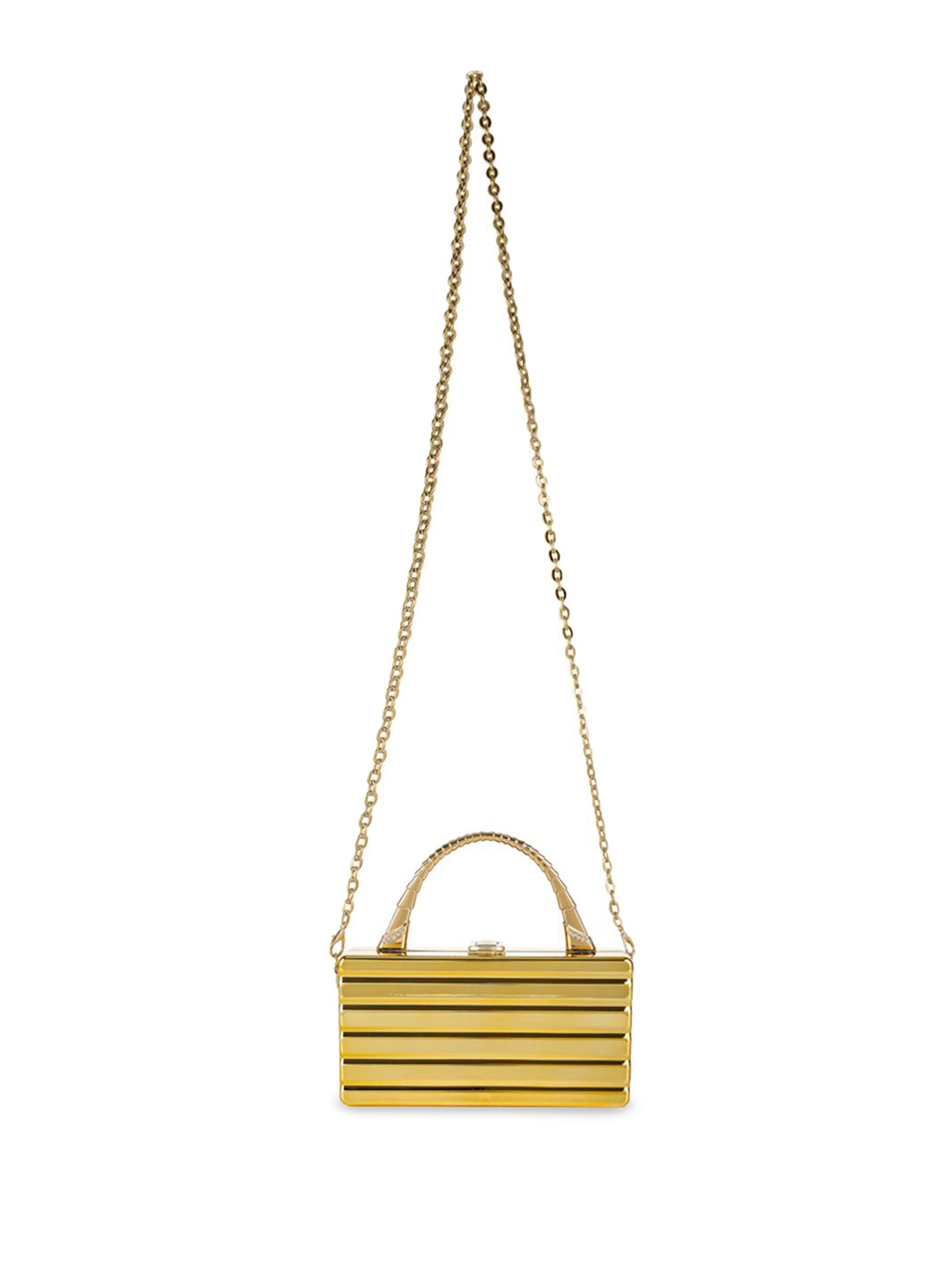 London Rag Striped PU Structured Handheld Bag