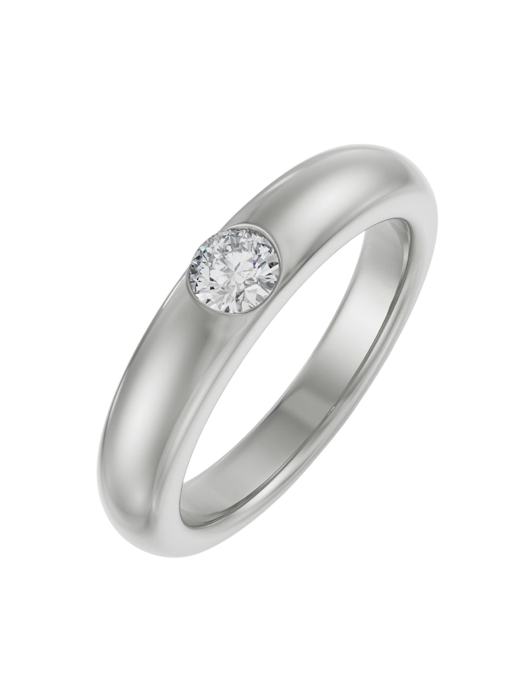 Emori Sleek Round Lab Diamond Band in 18KT Gold