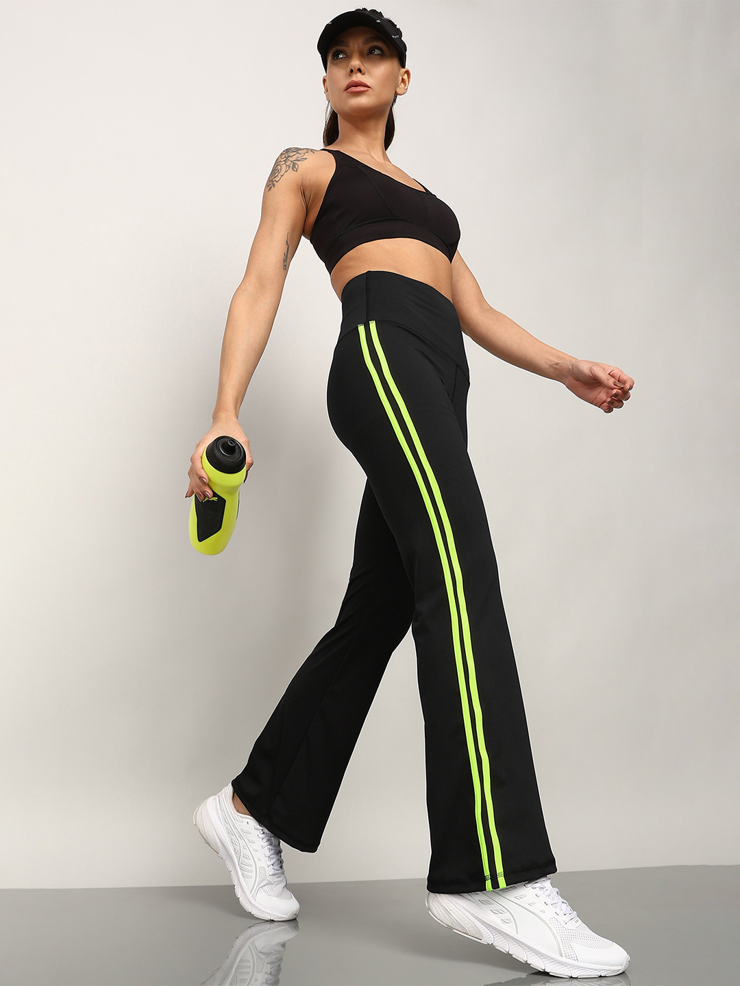 Rock Paper Scissors High Waist Flared Gym Tights