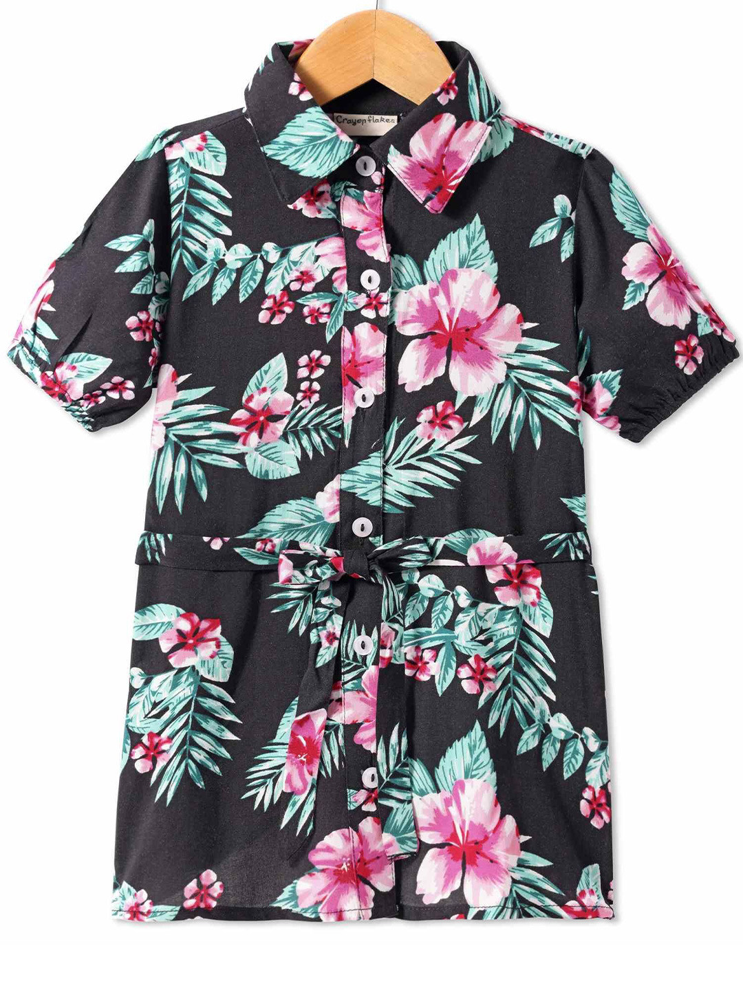 CrayonFlakes Floral Print A-Line Dress