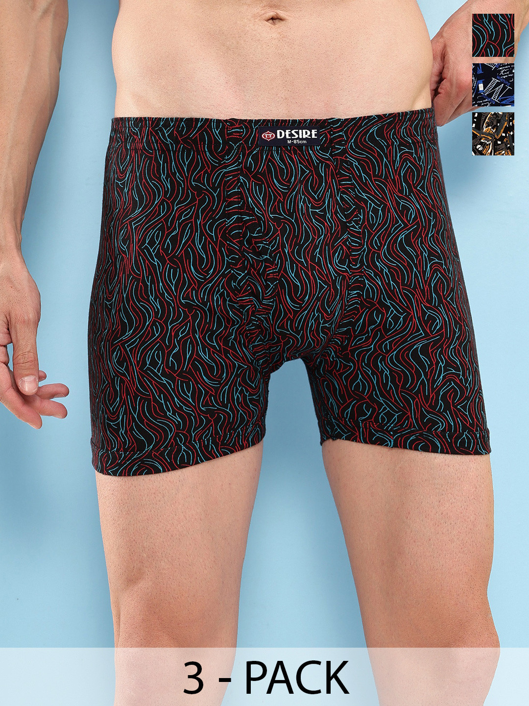 T.T. Pack Of 3 Assorted Trunks DES_PRNT_LNG_IE_PO3_BDN_80