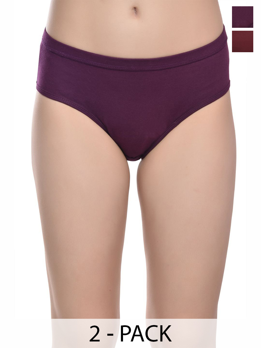 Valles365 by S.C Women Pack Of 2 Cotton Period Briefs PEPN2WINMAR-S